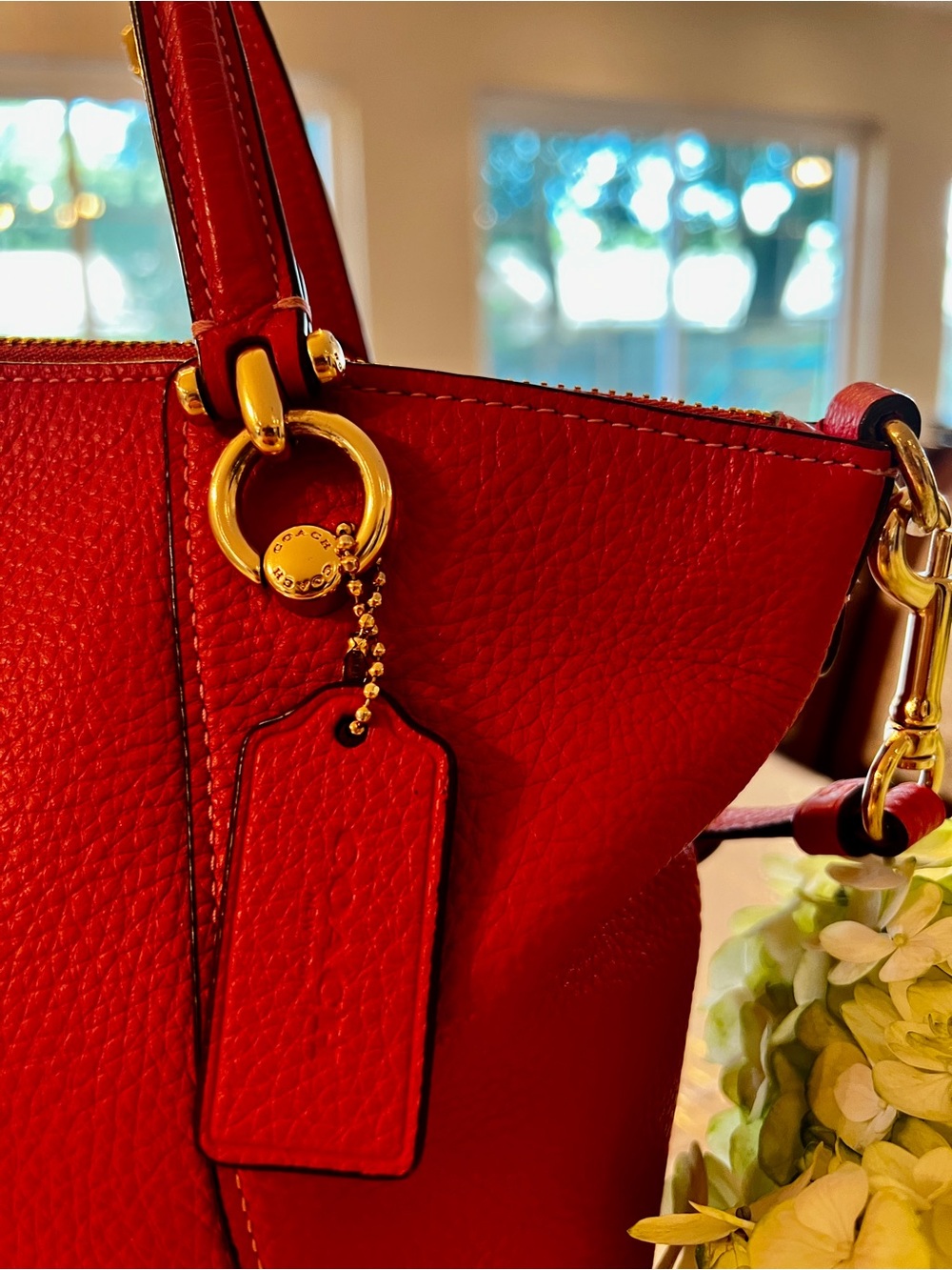 Coach Kacey Satchel C6229 Rouge Pink Pebble Leather Crossbody $378 MSRP - Picture 4 of 8